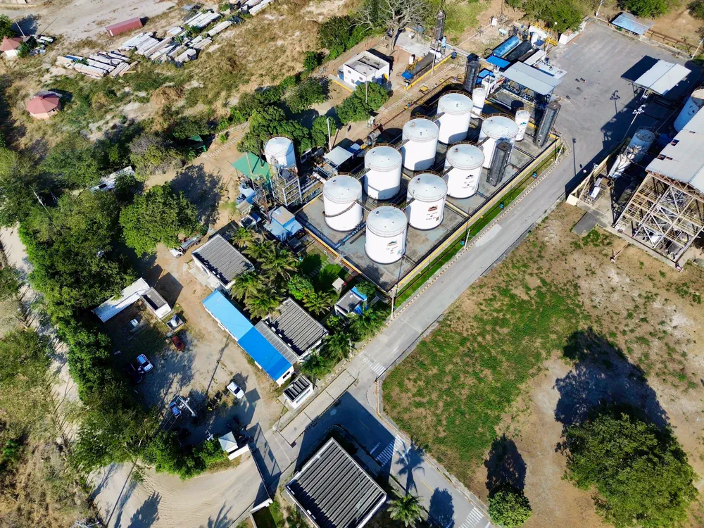 La refinería vista desde el aire.